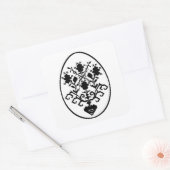 Vrolijk Pasen. Vierkante Sticker (Envelop)