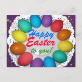 Vrolijk Pasen voor je! Rainbow Easter Feestdagenkaart (Voorkant)