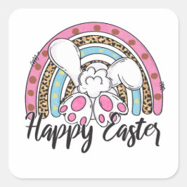 Vrolijk Pasen voor jou en jou! Vierkante Sticker