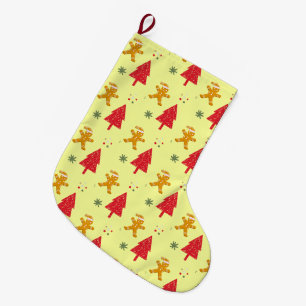 Vrolijk peperkoek santa Snowflake Xmas tree patte Grote Kerstsok