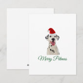 Vrolijk Petmas Dalmatische hond Kerstvakantie kaar Feestdagenkaart (Voorkant / Achterkant)