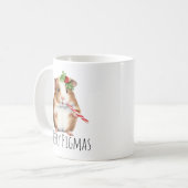 Vrolijk Pigmas Kerstmis Guinee Pig Koffie Koffiemok (Voorkant links)