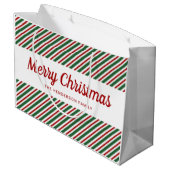Vrolijk rood met rood met rood met witte strepen p groot cadeauzakje (Achterkant Gekanteld)