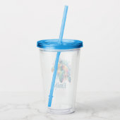 Vrolijk schildpad ontwerp acryl drinkbeker (Achterkant)