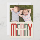 Vrolijk script Foto Kerstmis Feestdagenkaart (Voorkant)