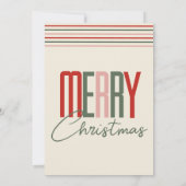 Vrolijk  script Foto Kerstmis Feestdagenkaart (Achterkant)