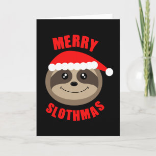 Vrolijk Slothmas Luiaard Kerstgroet kaart