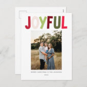 Vrolijk speels levendig kerstontwerp feestdagenkaart (Voorkant / Achterkant)