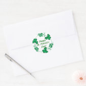 Vrolijk St. Patrick's Day. pols Ronde Sticker (Envelop)