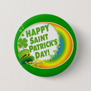 Vrolijk St. Patrick's Day. Ronde Button 5,7 Cm