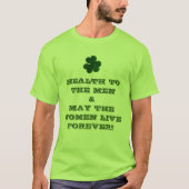 Vrolijk St. Patrick's Day. Shamrock Fun Irish Chee T-shirt (Voorkant)