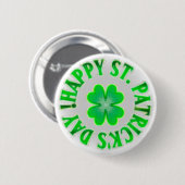 Vrolijk St. Patrick's Day.  Shamrock Ronde Button 5,7 Cm (Voorkant /achterkant)