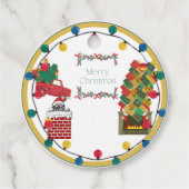 Vrolijk Stropdas met kerstmis op cadeauLabels Bedankjes Labels (Achterkant)