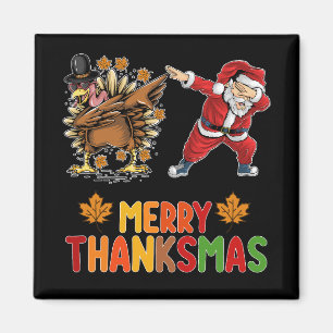 Vrolijk Thanksmas Thanksgiving Herfst Kerstseizoen Magneet