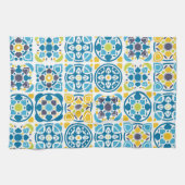 Vrolijk traditioneel Tegel patroon Theedoek (Horizontaal)