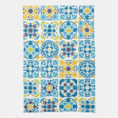 Vrolijk traditioneel Tegel patroon Theedoek (Verticaal)