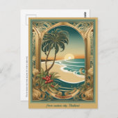 Vrolijk tropisch strand Kerstmis Thailand groet Briefkaart (Voorkant / Achterkant)