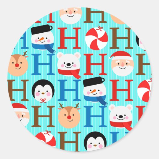 Vrolijk uniek feestelijk kerstscript ronde sticker (Voorkant)