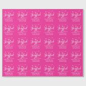 Vrolijk vakantiescript Chic Hot Pink kerstcadeau Cadeaupapier (Vlak)