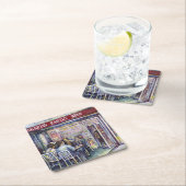 vrolijk vierkante kartonnen onderzetter (Insitu)