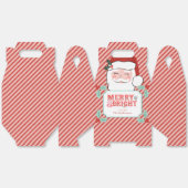 Vrolijk vrolijk en helder | Retro roze en rode ker Bedankdoosjes (Ongevouwen)