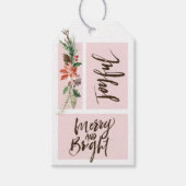 Vrolijk vrolijk en helder Waterverf kerst Cadeaulabel (Voorkant)