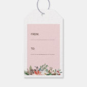 Vrolijk vrolijk en helder Waterverf kerst Cadeaulabel (Achterkant)