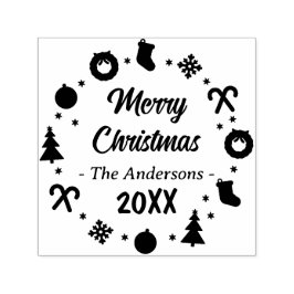 Vrolijk vrolijk kerstfeest  zelfinktende stempel