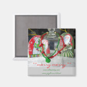 Vrolijk vrolijk kerstmagneet magneet (Voorkant / Achterkant)