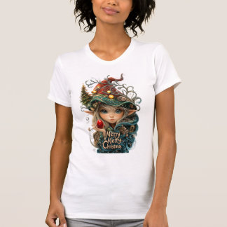 Vrolijk, vrolijk shirt van de kerstvrouw