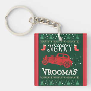VROLIJK VROOMAS - KERSTMIS LELIJKE TRUI SLEUTELHANGER