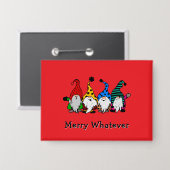 Vrolijk wat Elves Button (Voorkant / Achterkant)