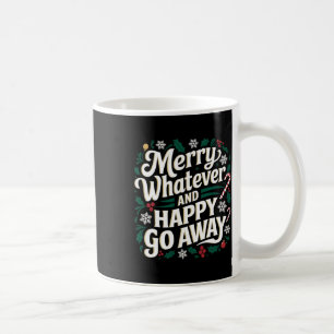 Vrolijk wat en gelukkig gaan weg kerst grappig Q Koffiemok