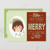 vrolijk weinig Kerstmis Feestdagenkaart (Voorkant / Achterkant)