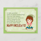 vrolijk weinig Kerstmis Feestdagenkaart (Achterkant)