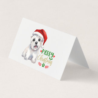 Vrolijk Westie Kerstmis Kaart
