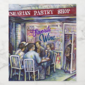 vrolijk wijn etiket (Enkel label)