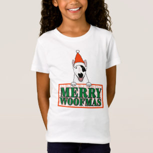 Vrolijk Woofmas! Kerstgroet van een schattige hond T-shirt