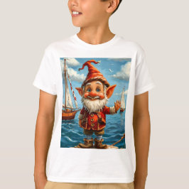 Vrolijk Zee Gnome: Groeten aan de pier. T-shirt