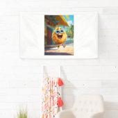 Vrolijk Zonnebloem Karakter Spandoek (Insitu)