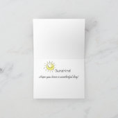 Vrolijk zonneschijn! kaart (Binnen)