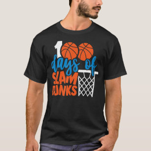 Vrolijke 100 dagen school 100 dagen slam Dunks Ba T-shirt