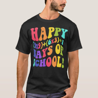 Vrolijke 100 dagen school 100e dag Wiskunde leraar T-shirt