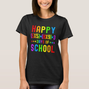 Vrolijke 100 dagen school 100e dag Wiskunde school T-shirt