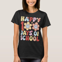 Vrolijke 100 dagen van school Retro groovy stijl 2