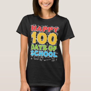 Vrolijke 100 schooldagen 100e schooldag t-shirt