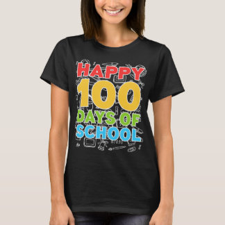 Vrolijke 100 schooldagen 100e schooldag t-shirt