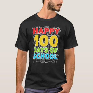 Vrolijke 100 schooldagen 100e schooldag t-shirt