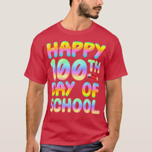 Vrolijke 100e schooldag, gelukkig terug naar schoo t-shirt