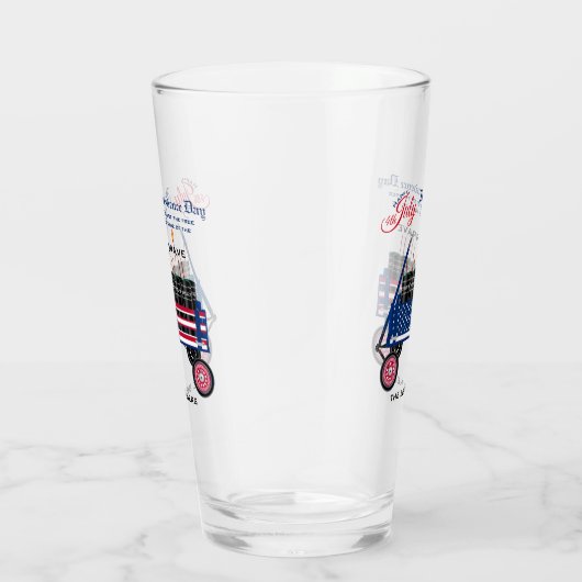 Vrolijke 4 juli Onafhankelijkheid Beer Soda Tea Gl Glas (Rechts)